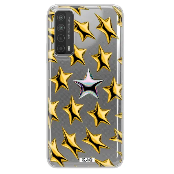 a group of gold stars Huawei P Smart 2021 Clear TPU Case
