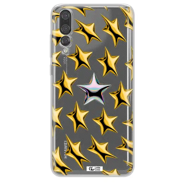 a group of gold stars Huawei P20 Pro Clear TPU Case
