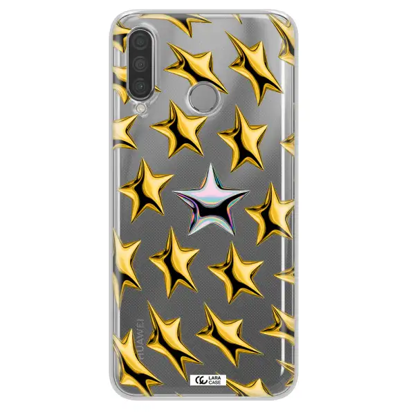 a group of gold stars Huawei P30 Lite Clear TPU Case