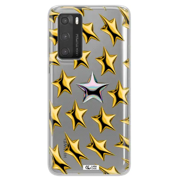 a group of gold stars Huawei P40 Clear TPU Case