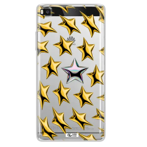 a group of gold stars Huawei P8 Clear TPU Case