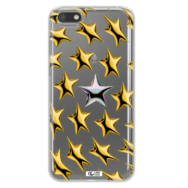 a group of gold stars Huawei Y5 2018 Clear TPU Case