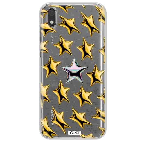 a group of gold stars Huawei Y5 2019 Clear TPU Case