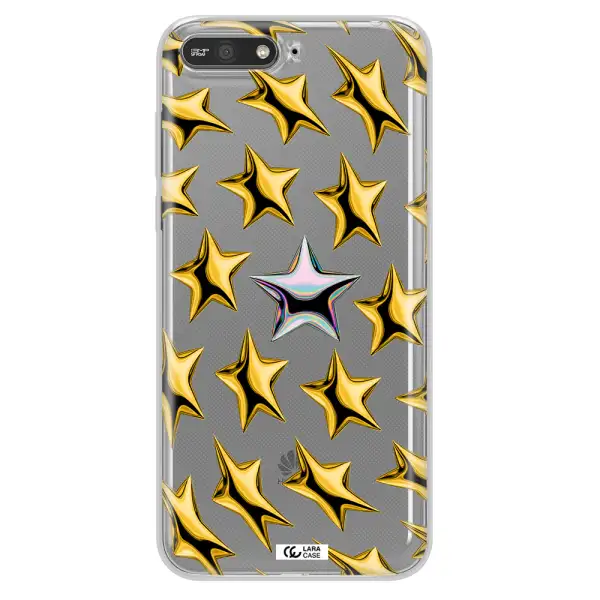 a group of gold stars Huawei Y6 2018 Clear TPU Case