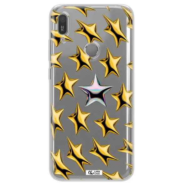 a group of gold stars Huawei Y6 2019 Clear TPU Case
