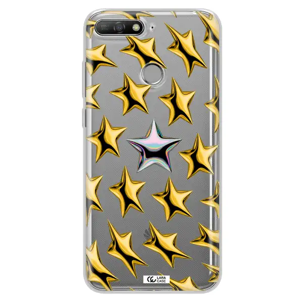 a group of gold stars Huawei Y6 Prime 2018 Clear TPU Case