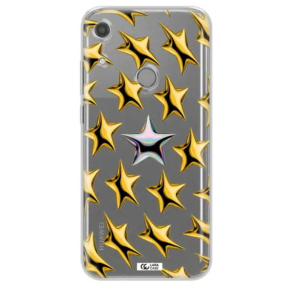 a group of gold stars Huawei Y6S Clear TPU Case