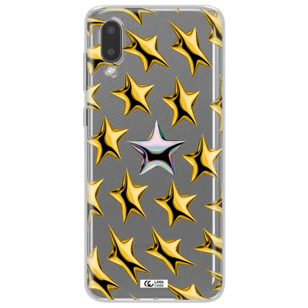 a group of gold stars Samsung A02 Clear TPU Case