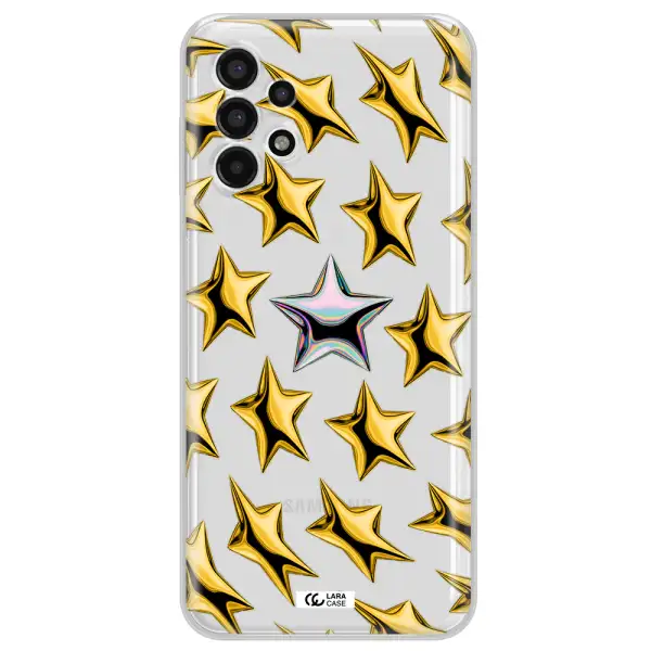 a group of gold stars Samsung A13 4g Clear TPU Case