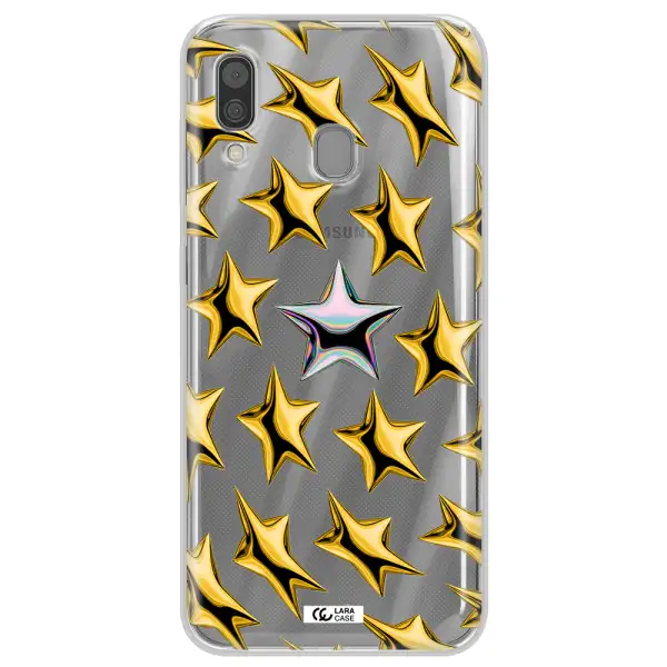 a group of gold stars Samsung A30 Clear TPU Case
