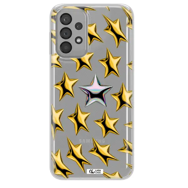 a group of gold stars Samsung A33 Clear TPU Case