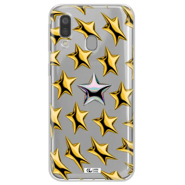 a group of gold stars Samsung A40 Clear TPU Case