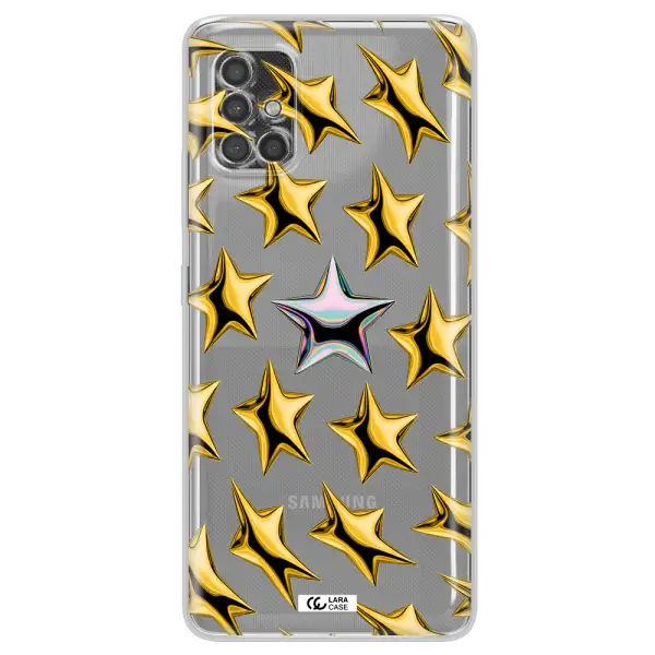 A Group Of Gold Stars Samsung A40S Clear Tpu Case