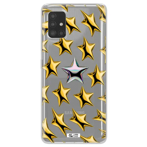 a group of gold stars Samsung A51 Clear TPU Case