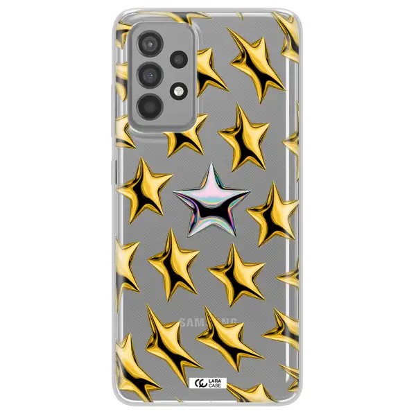 a group of gold stars Samsung A52 Clear TPU Case