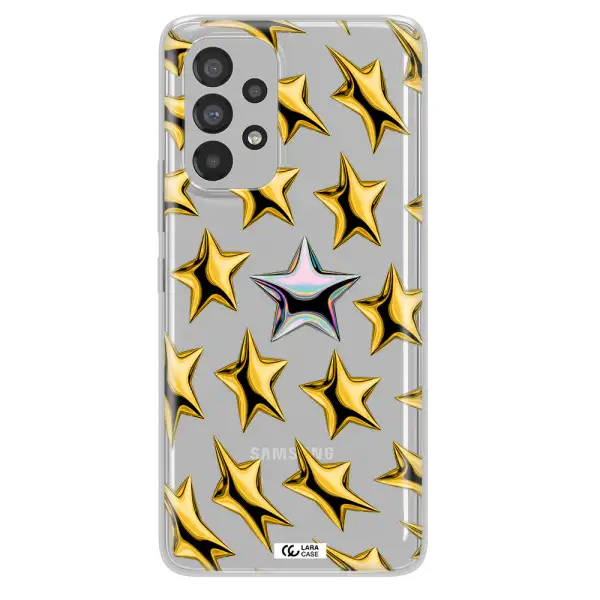 a group of gold stars Samsung A53 Clear TPU Case