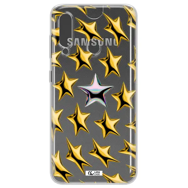a group of gold stars Samsung A60 Clear TPU Case