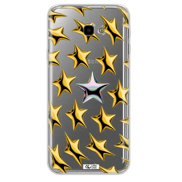 a group of gold stars Samsung J4 Plus Clear TPU Case