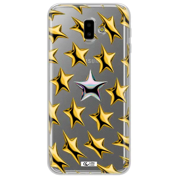 a group of gold stars Samsung J6 Plus Clear TPU Case