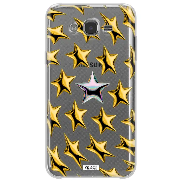 a group of gold stars Samsung J7 Clear TPU Case