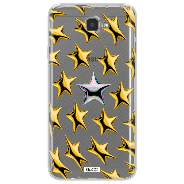 a group of gold stars Samsung J7 Prim Clear TPU Case