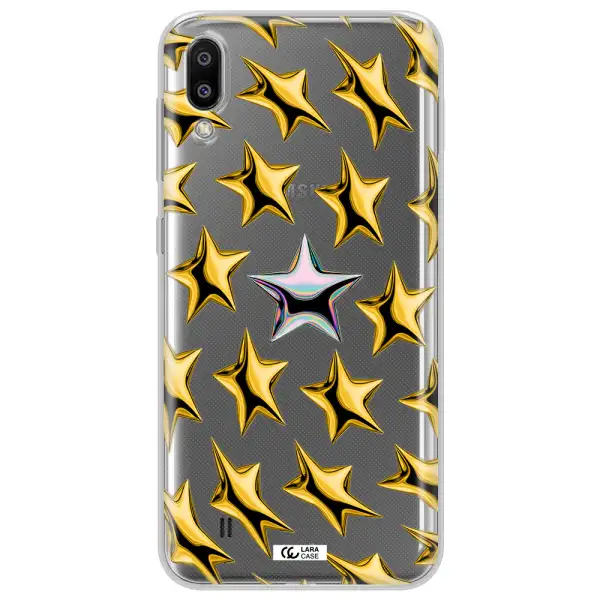 a group of gold stars Samsung M10 Clear TPU Case