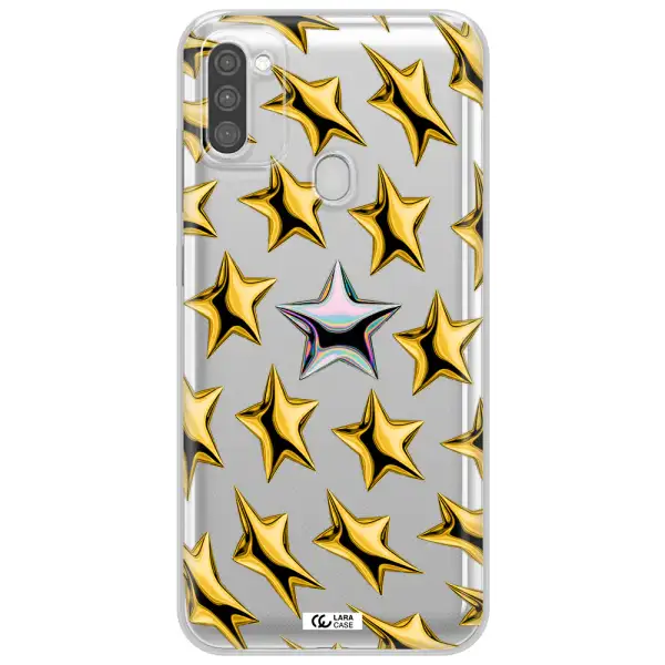 a group of gold stars Samsung M11 Clear TPU Case