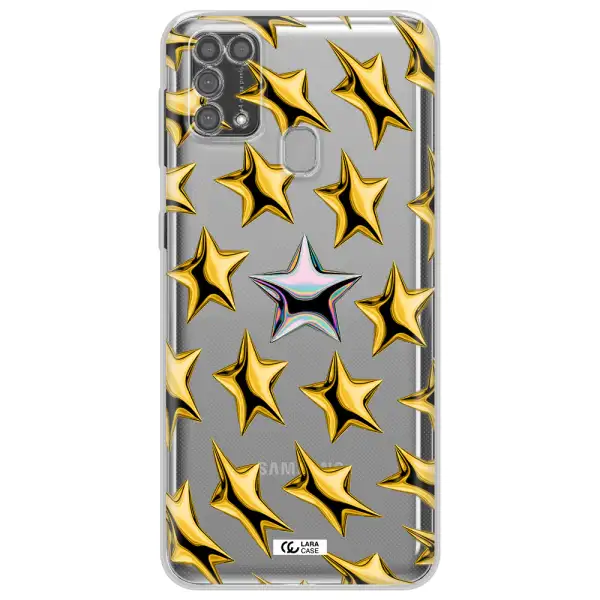 a group of gold stars Samsung M31 Clear TPU Case
