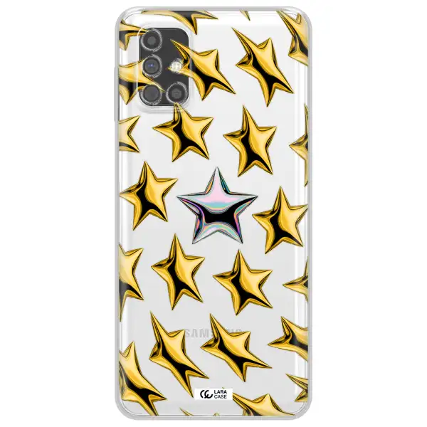 a group of gold stars Samsung M31S Clear TPU Case