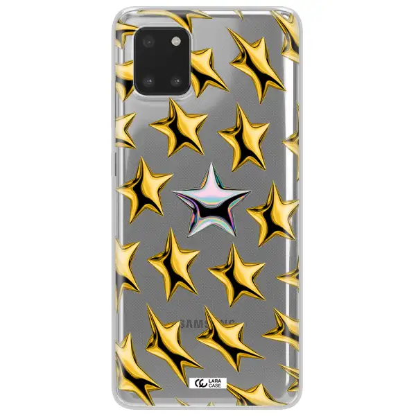 a group of gold stars Samsung Note 10 Lite Clear TPU Case
