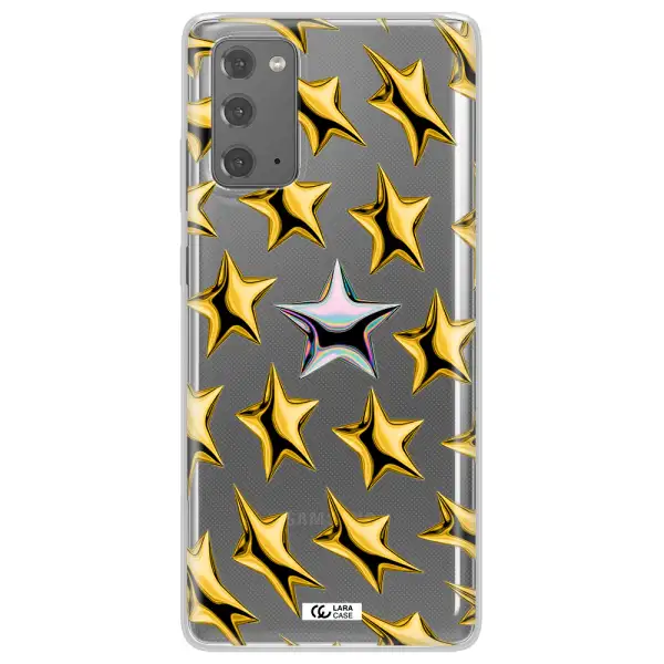 a group of gold stars Samsung Note 20 Clear TPU Case