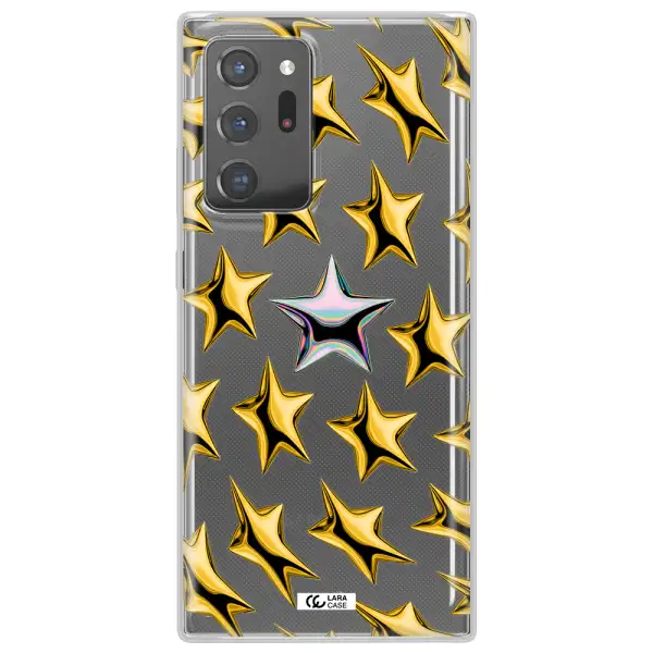 a group of gold stars Samsung Note 20 Ultra Clear TPU Case
