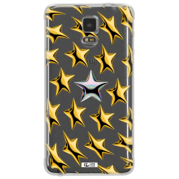 a group of gold stars Samsung Note 4 Clear TPU Case