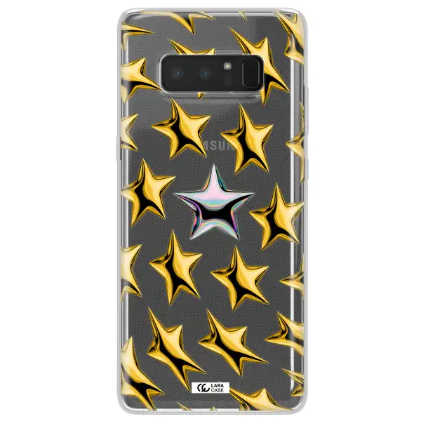 a group of gold stars Samsung Note 8 Clear TPU Case