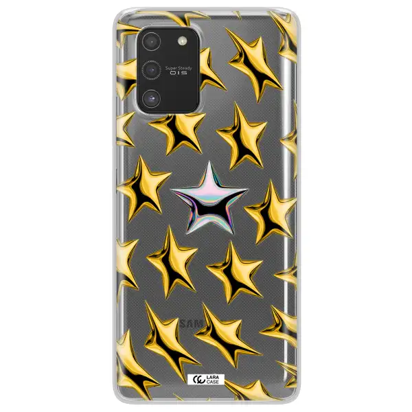 a group of gold stars Samsung S10 Lite Clear TPU Case