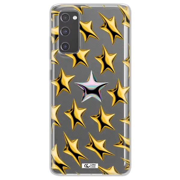 a group of gold stars Samsung S20 Fe Clear TPU Case
