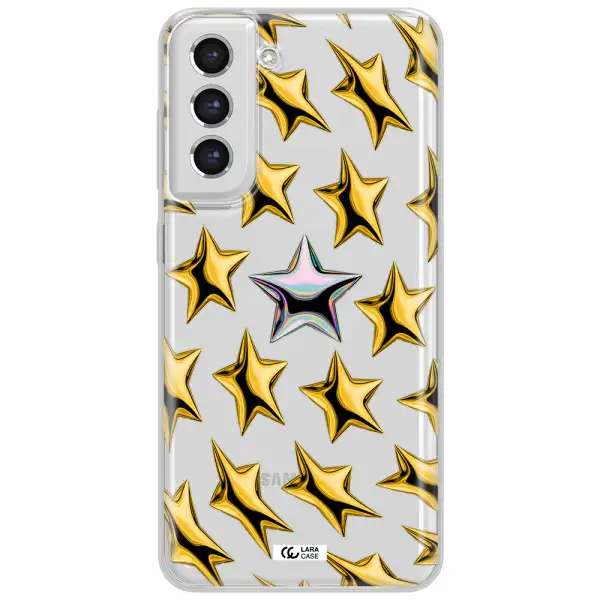A Group Of Gold Stars Samsung S21 Fe Clear Tpu Case