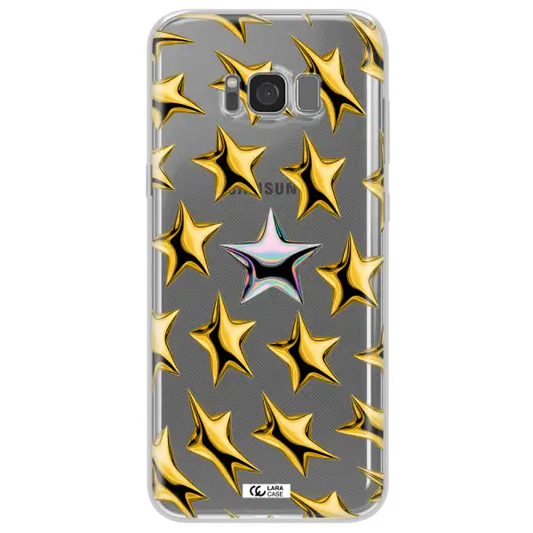 a group of gold stars Samsung S8 Clear TPU Case