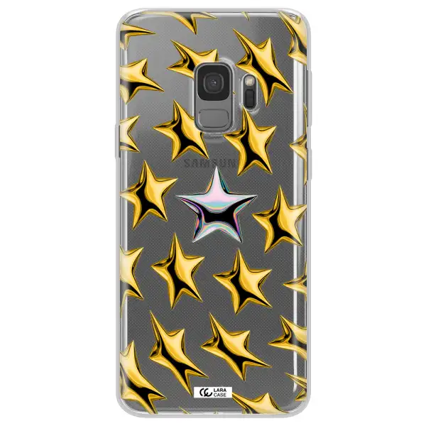a group of gold stars Samsung S9 Clear TPU Case