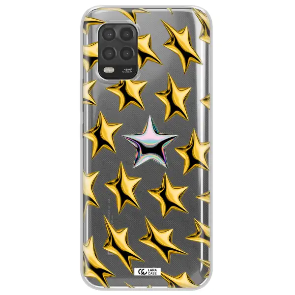 a group of gold stars Xiaomi Mi 10 Lite Clear TPU Case