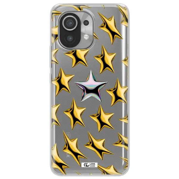 a group of gold stars Xiaomi Mi 11 Clear TPU Case