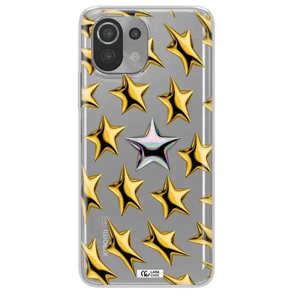 a group of gold stars Xiaomi Mi 11 Lite Clear TPU Case