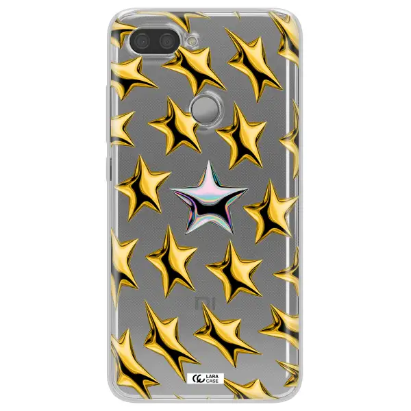 a group of gold stars Xiaomi Mi 8 Lite Clear TPU Case