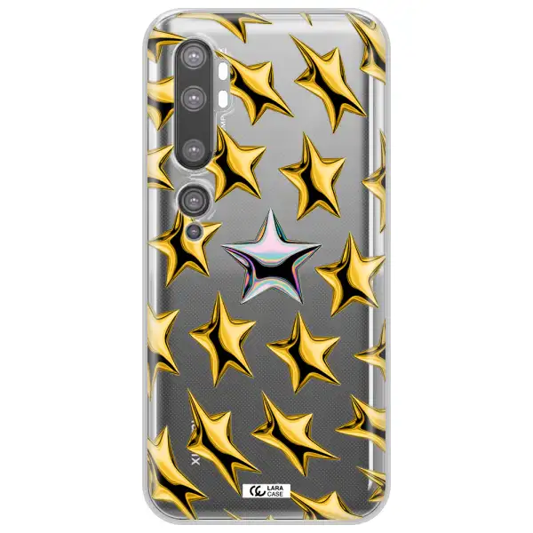 a group of gold stars Xiaomi Mi Note 10 Clear TPU Case
