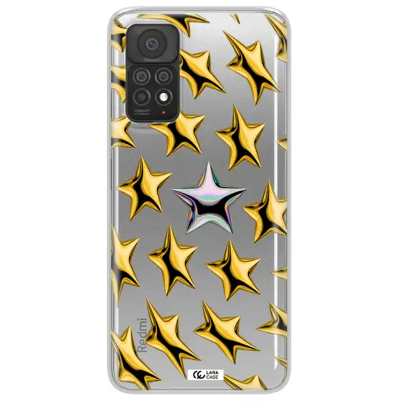a group of gold stars Xiaomi Note 11 Pro Clear TPU Case