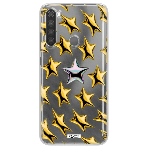 a group of gold stars Xiaomi Note 8 Clear TPU Case