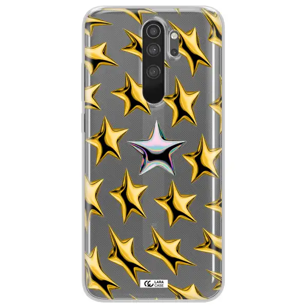 a group of gold stars Xiaomi Note 8 Pro Clear TPU Case