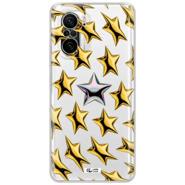 A Group Of Gold Stars Xiaomi Poco F3 Clear Tpu Case