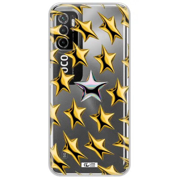 A Group Of Gold Stars Xiaomi Poco M3 Pro Clear Tpu Case