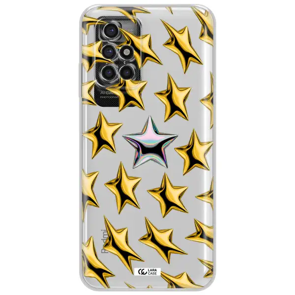 a group of gold stars Xiaomi Redmi 10 Clear TPU Case